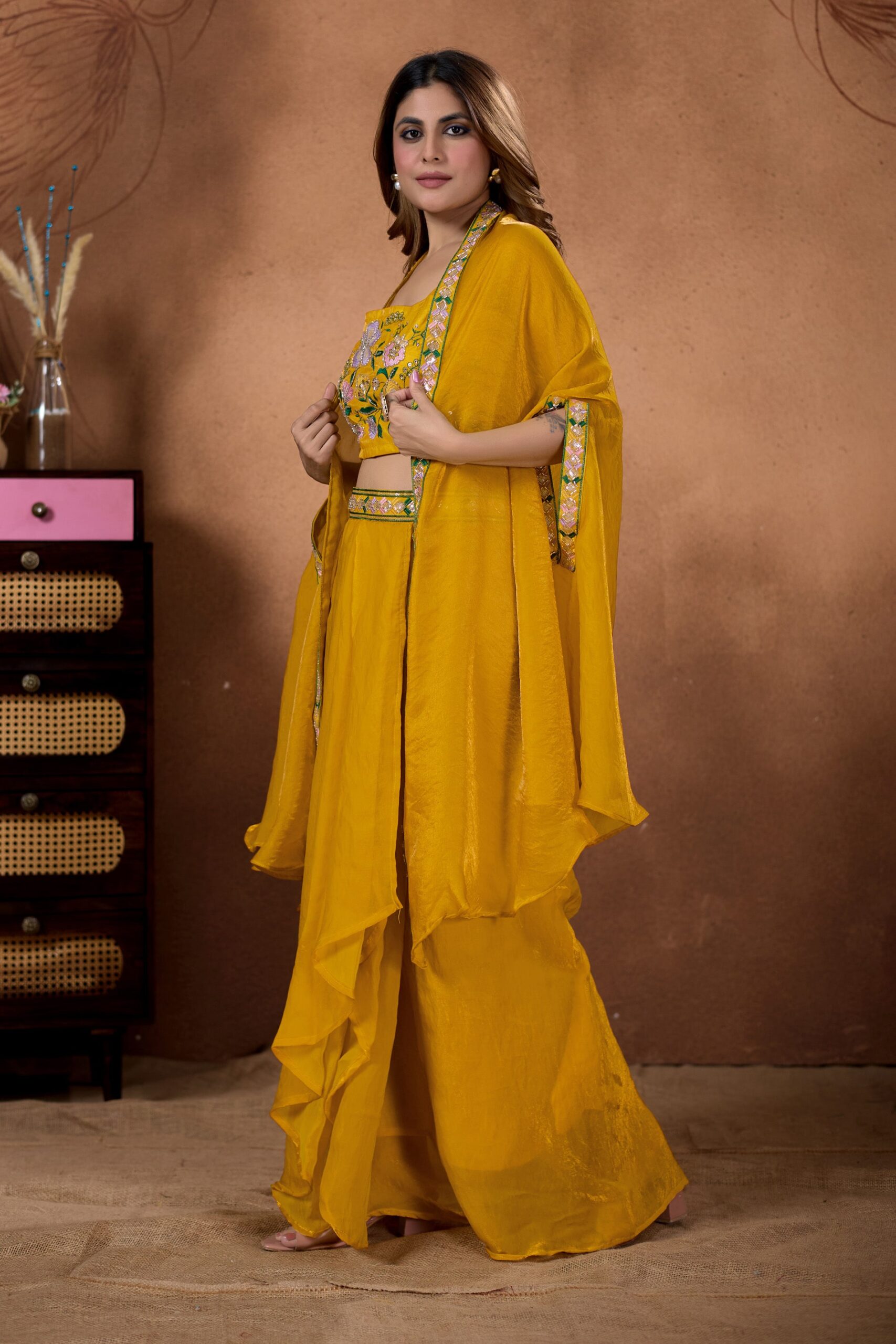 tisha_ethnic_indo_western_yellow_dhoti_set_skirt_strug_handwork_designer_5